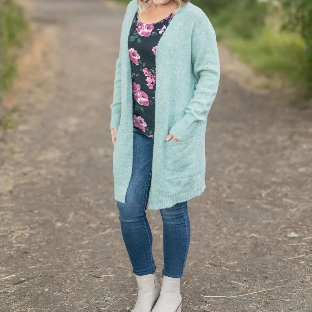 Michelle Mae Women's Cardigan - Soft Blue